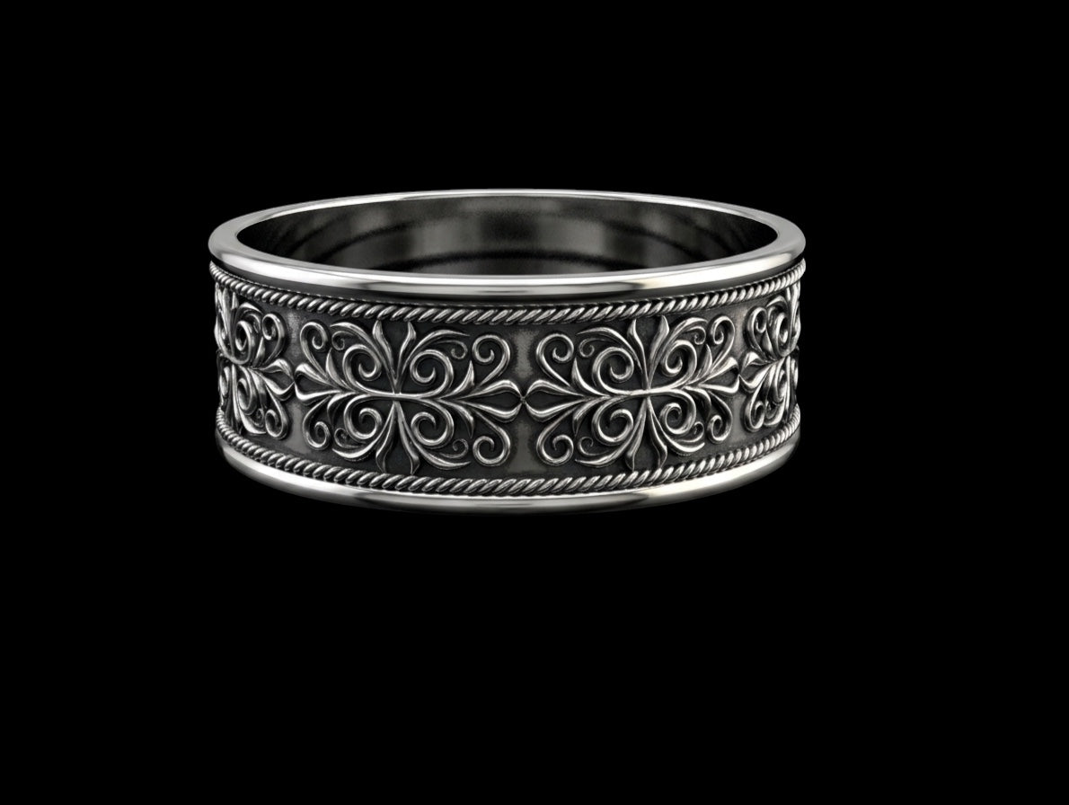 The Filigree Band Ring - 3/4 view
