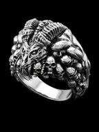 The Horned Skull Ring - 3/4 view