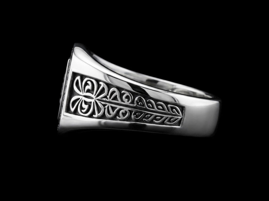The Solstice Signet Ring - side view