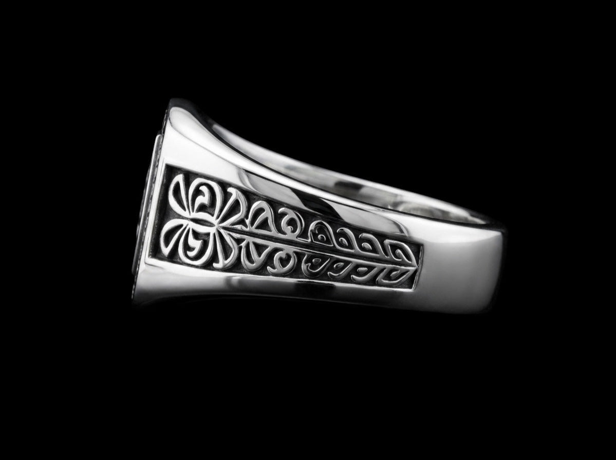The Solstice Signet Ring - side view