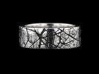 The Veined Band Ring - side view