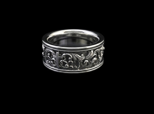 The Baroque Band Ring - 3/4 view
