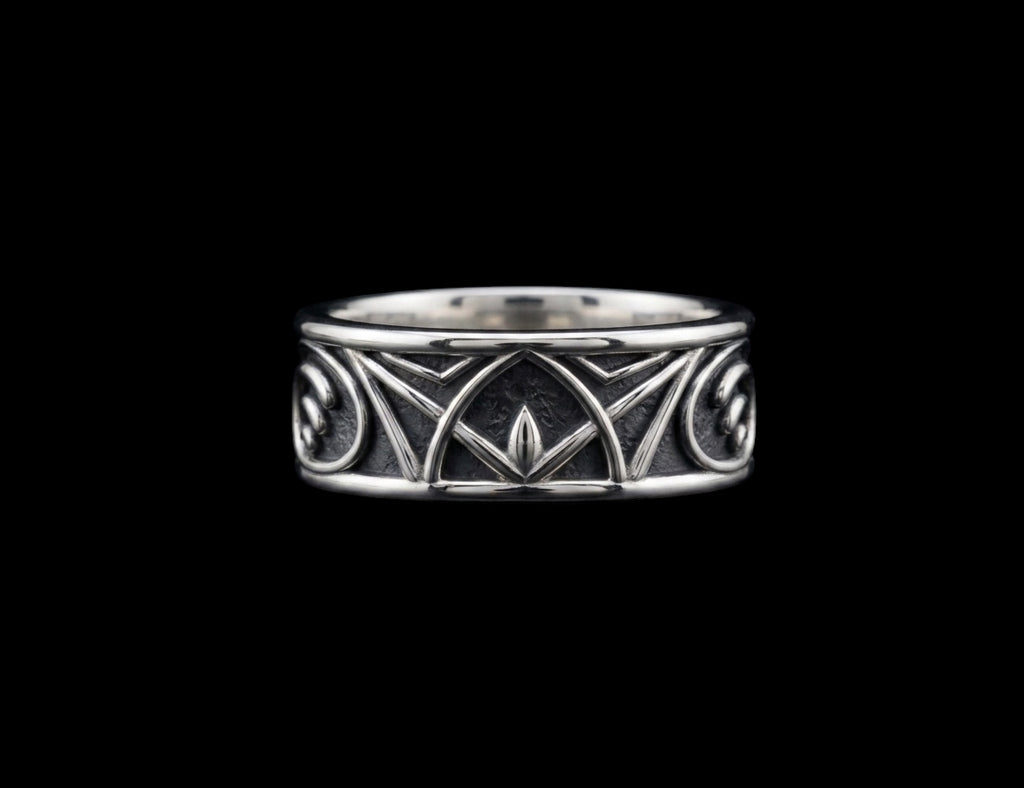 The Vesica Band Ring - side view
