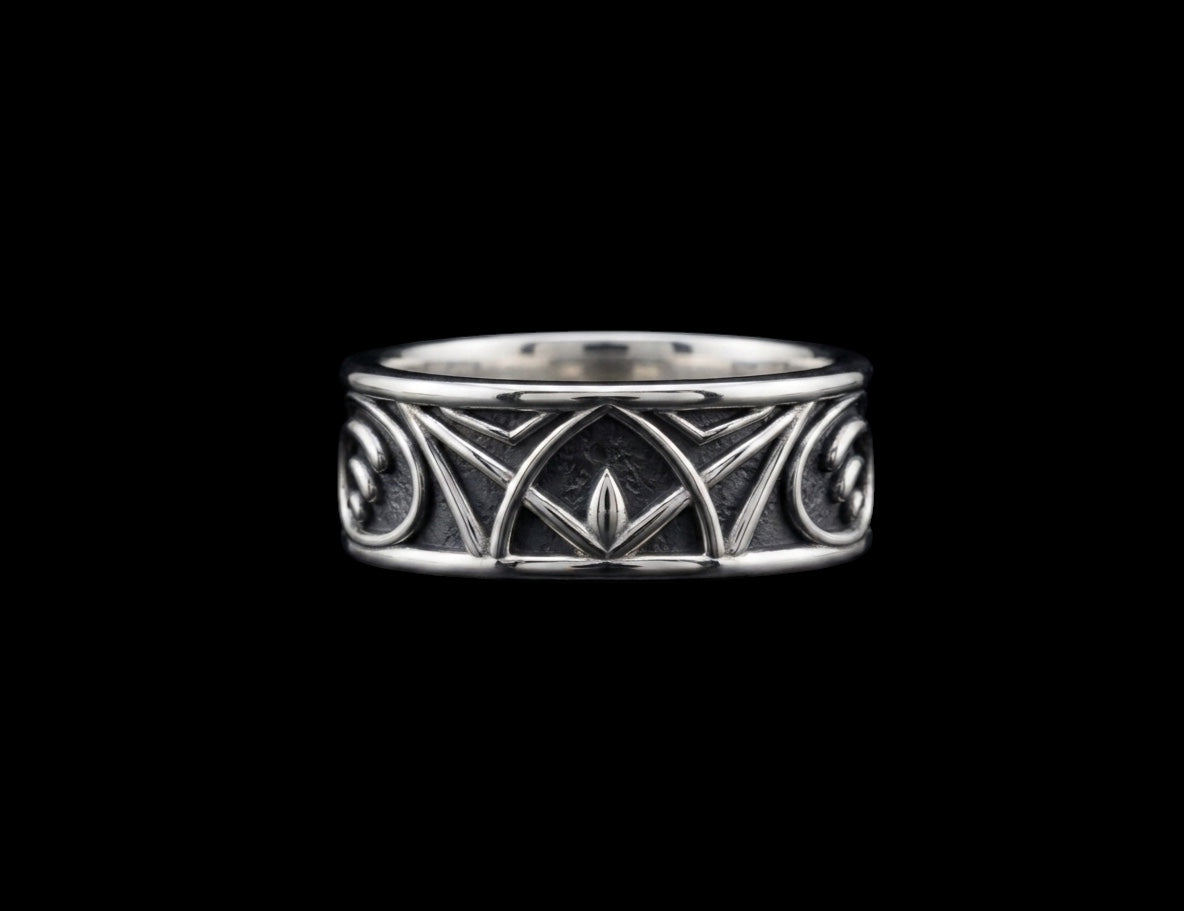 The Vesica Band Ring - side view
