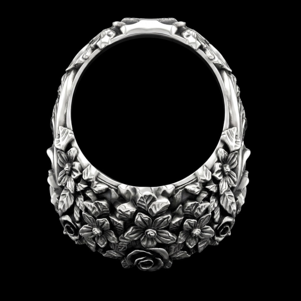 The Catrina Skull Ring - top view