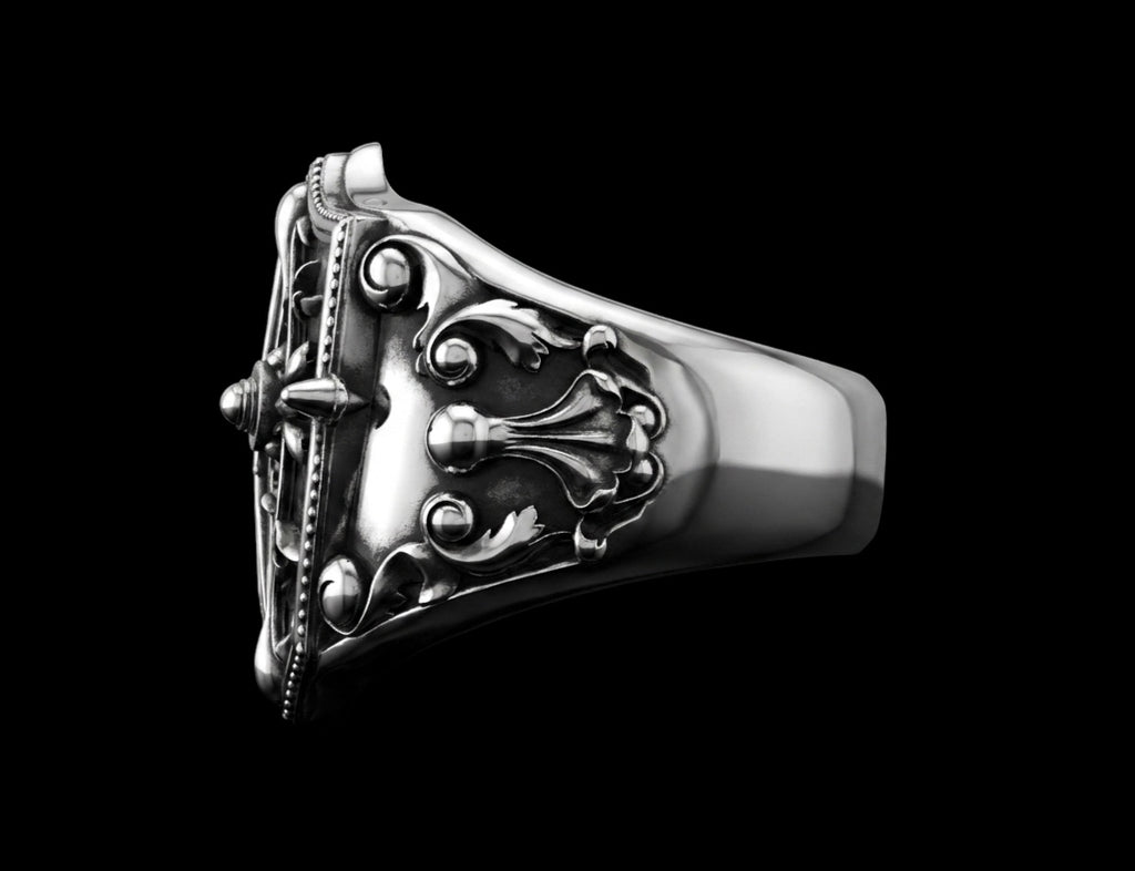 The Shield Signet Ring - side view
