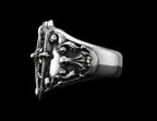 The Shield Signet Ring - side view