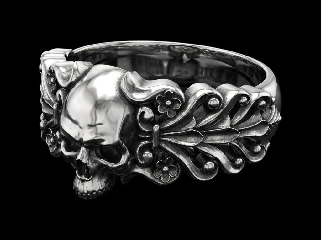 The Memento Skull Ring - 3/4 view