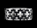 The Cross Weave Band Ring - side view