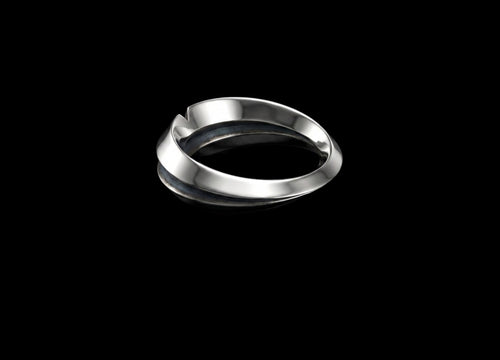 The Cleft Band Ring - 3/4 view