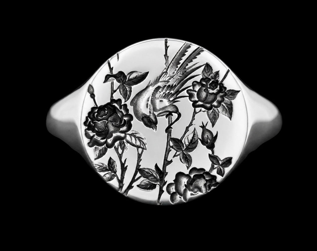 The Nightingale Signet Ring - top view