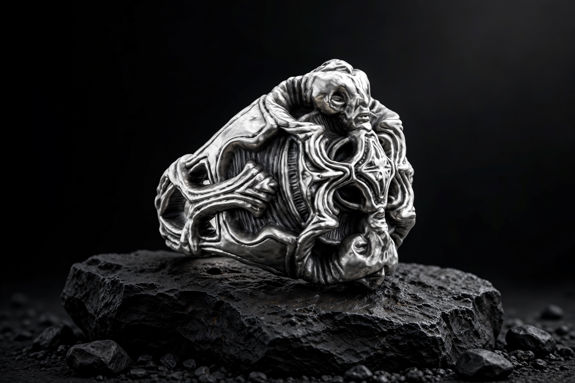 Pirate Skull Signet Ring